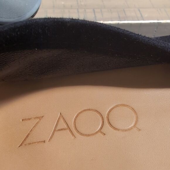 ZAQQ Qerp Velors Black Suede Barefoot Loafers Sz 38 - Picture 14 of 16